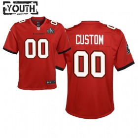 Camiseta Niño Tampa Bay Buccaneers  Personalizar Nike Rojo 2021 Super Bowl LV